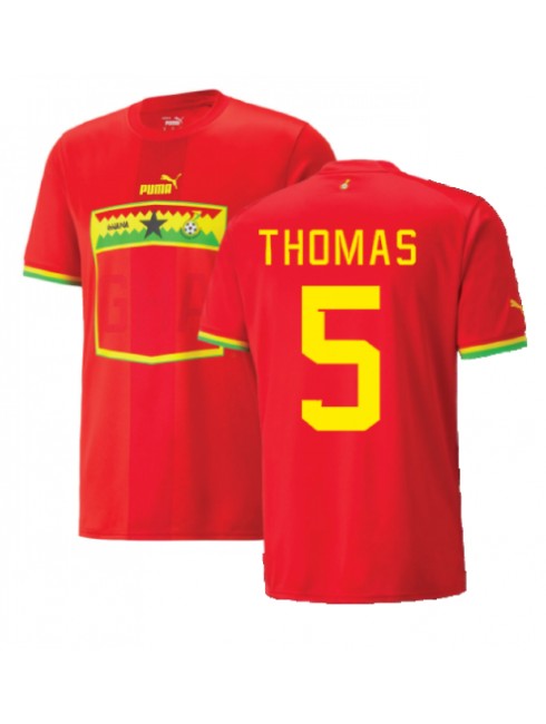 Billige Ghana Thomas Partey #5 Bortedrakt VM 2022 Kortermet